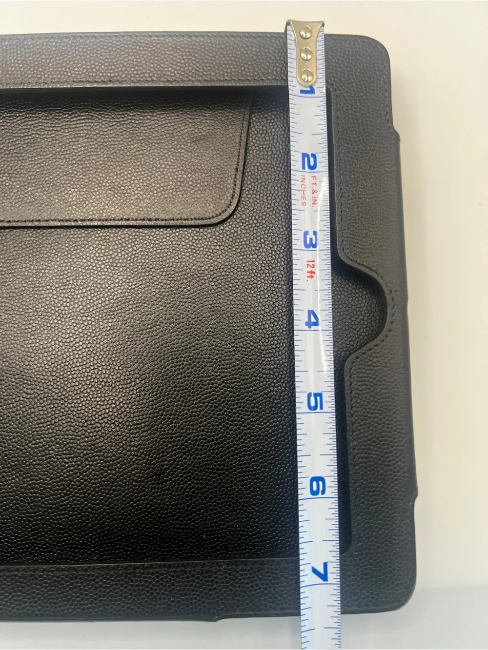 **Rare** CHANEL Black Caviar Leather iPad Tablet Case Holder w/ Folding Stand CC